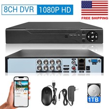 8 Channel H.265+ DVR 1080P HD with 1TB Hard Drive for Security Camera System USA Security System Recorder price