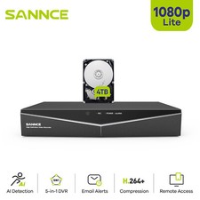SANNCE 16CH 8CH 1080P Lite DVR Video Recorder CCTV Security System AI Detection Security System Recorder price
