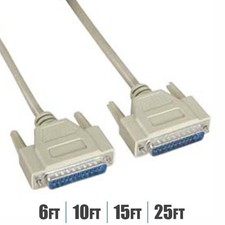 6 10 15 25FT DB25 25-Pin IEEE 1284 Male to Male Serial Parallel Printer Cable Serial & Parallel Cable price