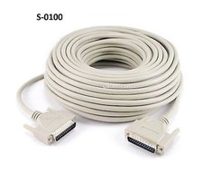 100ft DB25 Multi Purpose RS-232 Serial/Parallel M/M Straight-Thru Cable - S-0100 Serial & Parallel Cable price