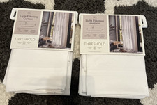 Threshold Light Filtering Curtain Panel 54" x 84" Lot of 2 Sheer Curtain price
