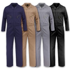 Men's Coverall Long Sleeve Jumpsuit Cotton Blend Zipper Front Pockets Overalls Men's Jumpsuit price