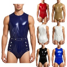 US Mens Sexy Bodysuit Washable Anti-strip Jumpsuits One-piece Adaptive Romper Men's Jumpsuit price