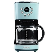Haden Coffee Machine, 12 Cup Programmable Drip Coffee Maker, Turquoise & Chrome Built-in Coffee Machine price