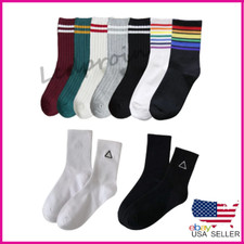 Women Socks Striped Cotton High Ankle Crew Sock Pride Stocking Rainbow Triangle Women's Socks Set price