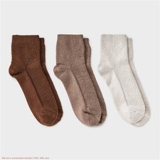 Women's Textured Stitch 3pk Ankle Socks - Universal Thread 4-10 *SEE DEAL!!!* Women's Socks Set price