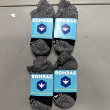 4 Pack Bombas All-Purpose  Ankle Socks - Women's Medium - Black /Grey Women's Socks Set price