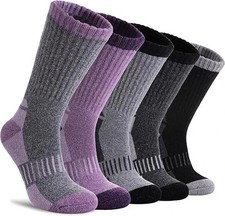 Womens Merino Wool Hiking Socks Thermal Warm 5 Pairs Crew Boot Women's Socks Set price
