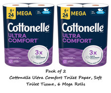 Cottonelle Ultra Comfort Toilet Paper, Soft Toilet Tissue, 6 Mega Rolls (2 Pack) Tissue price