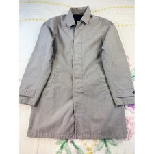 Banana Republic Mens Grey Cotton Car Coat Mac Jacket Medium RN54023 Men's Trench Coat price
