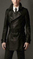 Brand New Men's Real Leather Trench Coat 100% Pure Sheepskin Stylish Over Coat Men's Trench Coat price