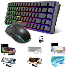Snpurdiri 60% Wireless Gaming Keyboard & Mouse Combo, 68Key Backlit Rechargeable Keyboard - Mouse price
