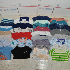 Boys 6-9 Months Large summer clothing lot 30 pcs 1zees shorts shirts rompers GUC Boys' Clothing Set price