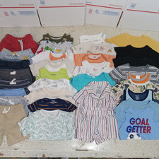 Boys 12 Months Large summer clothing lot 33 pcs GUC 1zees shorts shirts rompers Boys' Clothing Set price