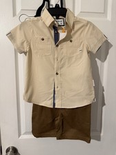 Children’s Size 5 Safari Shirt and Shorts Set NWT Boys Clothing Summer Boys' Clothing Set price