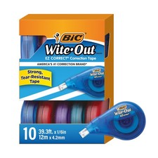 BIC® Wite-Out® Brand EZ Correct® Correction Tape, White, 10 Pack Correction Tape price