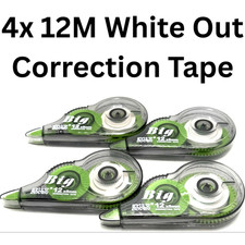 White Out Correction Tape Dispensers 48M Set 4 x 12M of White Tape 39 Ft each Correction Tape price