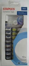 10-PACK STAPLES 51666 TOPWINDER CORRECTION TAPE CONTOURED WHITE .19" x 26' EACH Correction Tape price