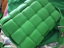 Bottega Veneta Padded Cassette Crossbody Green Leather Unisex Messenger Bag price