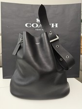 Coach Black Bleeker 36 Bag w/ Adjustable Strap, Zip Pouch & Dust Bag Unisex Messenger Bag price