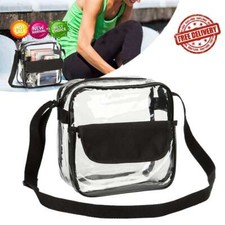 Clear USB Tote Bag PVC Zipper Stadium Approved Shoulder Handbag Purse Chest Unisex Messenger Bag price