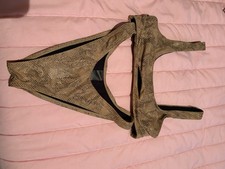 Damsel Snake Print Bikini Set High Waisted High Cut Size Small Modest Swimwear price
