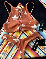 Stone Fox Swim Bikini SET Retro Star Tucker USA Patriotic Vintage Summer Vintage Modest Swimwear price