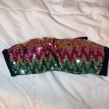 Multi color sequin swim suit top.             Victoria Secret size Small Modest Swimwear price