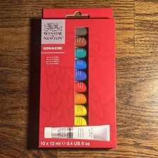 Winsor & Newton Artist Gouache 10 Color Tubes 12 ml  New Quality LOOK 👀 Gouache Paint price