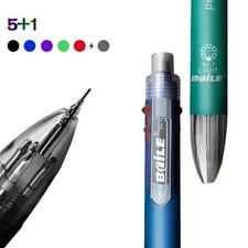6 in 1 Multicolor Ballpoint Pens 5 Colors Ball Pen 1 Automatic Pencil with Erase Erasable Pen price