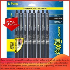 Pilot 8pk FriXion Clicker Erasable Gel Pens Fine Point 0.7mm Black Ink Erasable Pen price