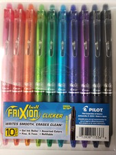 Pilot Frixion 10 pk Clicker Assorted Color Fine Point Erasable Gel Ink Pens Erasable Pen price