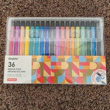 Grabie Premium Erasable Gel Pens Set of 36 Medium Point 0.6mm Multicolor NIB Erasable Pen price