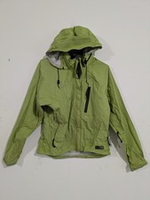 3088 REI Elements Women's Hooded Full Zip Lined Rain Jacket Short S Green Women's Raincoat price