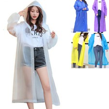 Women Men Adults Waterproof Jacket Raincoat Rain Coat Hooded Poncho Rainwear NEW Women's Raincoat price