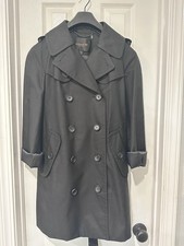 COACH  MID LENGTH TRENCH COAT/JACKET BLACK CLASSIC Sz 4 Women's Raincoat price