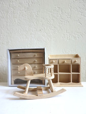 Baby Nursery Dollhouse Furniture Lot Rocking Horse Dresser Changing Table 1:12 Baby Room Dresser price