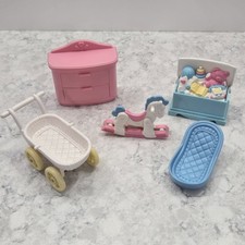 Fisher Price Loving Family Nursery Baby Room Dresser Toybox Horse Stroller Seat Baby Room Dresser price