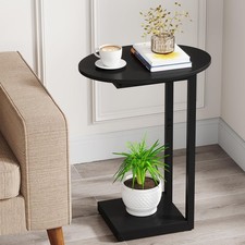 Small Side Table End Table, C-Shaped Wood Coffee Table TV Tray for Eating Cou... Sofa Side Table price