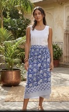 Cotton Hand Block Print Sarong Scarf Shawl Throw Boho Summer Beach Wrap Pareо price