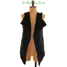Tucker + Tate Girls Vest Size XL Fleece Lined Black Faux Suede Layer EUC B98 Girls' Undershirt price