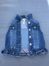 Matilda Jane girls Wonderment It’s True Blue Denim Vest Size 10 EUC Girls' Undershirt price