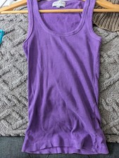 womens purple vest top size 6-8 ribbed girls top cami Girls' Undershirt price