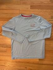 Boys Vineyard Vines Pale Blue Long Sleeve Whale Logo Shirt SM 8-10 Girls' Undershirt price