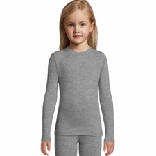 Hanes Girls' FreshIQ Space Dye Thermal Crewneck Top 125705 Grey Combo Girls' Undershirt price
