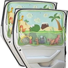 Window Shade for Baby, 2 Pack Sun Shades with Storage Pocket Color: Green-2pcs Baby Sunshade price