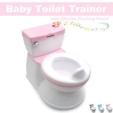 Pink Toddler Potty Training Toilet w/ Flushing Sound Handle Baby Chair Seat Baby Potty price