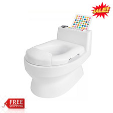 Fisher-Price White Potty Trainer Chair Flushing Sounds Splash Guard Toddlers Baby Potty price