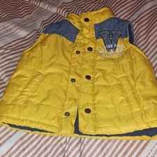 Boys Yellow/Blue Puffer Vest Jacket 18 Month Snap Front Pockets Boys' Vest price