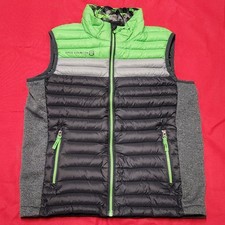 Free Country Boys Quilted Puffer Vest Green Gray 80% Down Sz. Large 14/16 Boys' Vest price